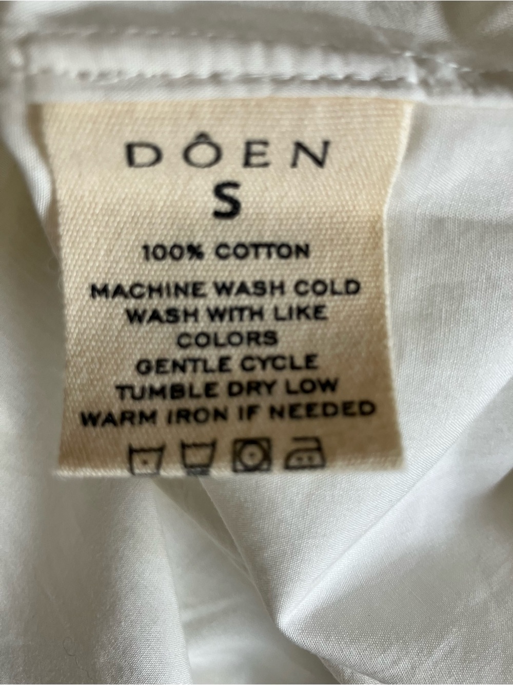 Dôen Katherina Smocked Ruched Short Puff Sleeve Midi Dress in Salt - Size Small - Picture 10 of 11
